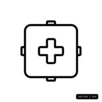 vecteur d'icône de trousse médicale - signe ou symbole