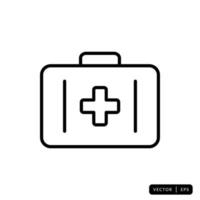 vecteur d'icône de trousse médicale - signe ou symbole