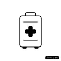 vecteur d'icône de trousse médicale - signe ou symbole