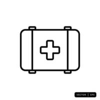 vecteur d'icône de trousse médicale - signe ou symbole