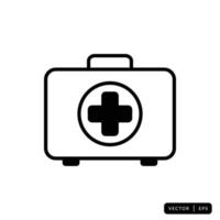 vecteur d'icône de trousse médicale - signe ou symbole