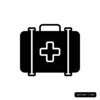 vecteur d'icône de trousse médicale - signe ou symbole