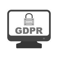 Icône d&#39;écran de verrouillage de sécurité GDPR Vector