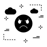 Icône de Emoji en colère de vecteur