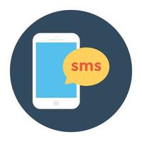 concepts de sms à la mode vecteur