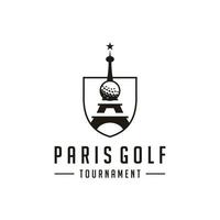 logo du golf. illustration vectorielle de conception de logo de tournoi de golf vecteur
