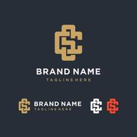 monogramme cs sc logo design inspiration vecteur