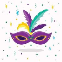 illustration de conception de masque de mardi gras vecteur