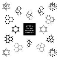 Ensemble d&#39;éléments graphiques vectoriels graphène vecteur
