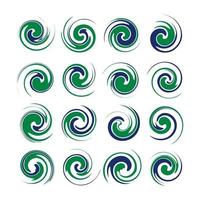 élément de conception de forme de twister vert abstrait vecteur