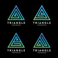 ensemble de vecteurs de modèle de logo triangle vecteur