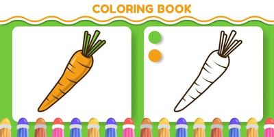 livre de coloriage de doodle de dessin animé dessiné à la main coloré et noir et blanc pour les enfants vecteur