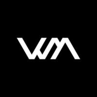 wm ou wm lettre logotype vecteur