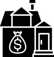 style d'icône de paiement de maison vecteur
