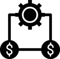 style d'icône de gestion de l'argent vecteur