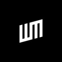 wm ou wm lettre logotype vecteur
