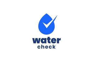 vecteur de conception de logo de vérification de l'eau