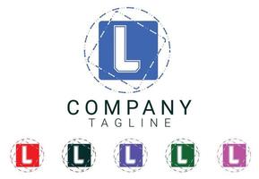 l lettre nouveau logo et création d'icônes vecteur