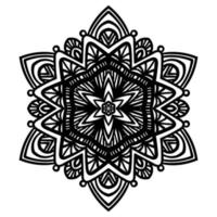 joli mandala. fleur doodle ronde ornementale isolée sur fond blanc. ornement décoratif géométrique dans un style oriental ethnique. vecteur