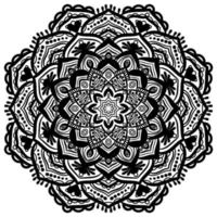 joli mandala. fleur doodle ronde ornementale isolée sur fond blanc. ornement décoratif géométrique dans un style oriental ethnique. vecteur