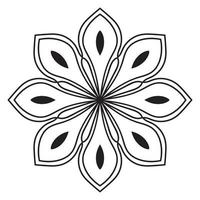 joli mandala. fleur doodle ronde ornementale isolée sur fond blanc. ornement décoratif géométrique dans un style oriental ethnique. vecteur