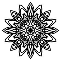 joli mandala. fleur doodle ronde ornementale isolée sur fond blanc. ornement décoratif géométrique dans un style oriental ethnique. vecteur