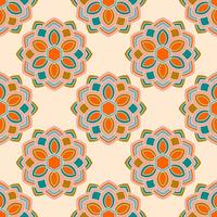 modèle sans couture abstrait avec fleur de mandala. mosaïque, carrelage. fond fleuri. vecteur