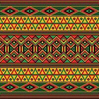 couleur panafricaine en motif tribal sans couture vecteur