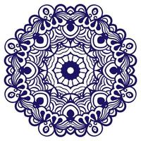 joli mandala coloré. fleur de doodle rond ornemental isolé sur fond blanc. ornement décoratif géométrique de style oriental ethnique. vecteur