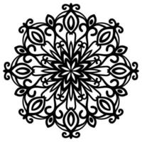 joli mandala. fleur doodle ronde ornementale isolée sur fond blanc. ornement décoratif géométrique dans un style oriental ethnique. vecteur