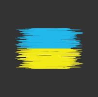 coup de pinceau du drapeau ukrainien. drapeau national vecteur