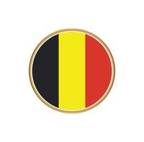 drapeau belgique avec cadre doré vecteur