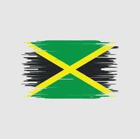 coup de pinceau du drapeau de la jamaïque. drapeau national vecteur