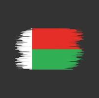 coup de pinceau du drapeau de madagascar. drapeau national vecteur