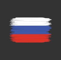 coup de pinceau du drapeau de la russie. drapeau national vecteur