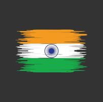 coup de pinceau du drapeau indien. drapeau national vecteur