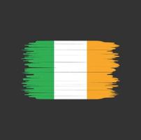 coup de pinceau du drapeau irlandais. drapeau national vecteur