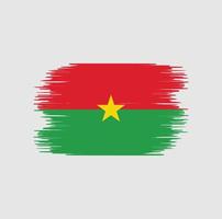 coup de pinceau du drapeau du burkina faso. drapeau national vecteur