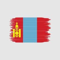 coup de pinceau du drapeau de la mongolie. drapeau national vecteur