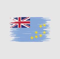 coup de pinceau du drapeau tuvalu. drapeau national vecteur