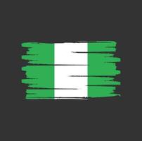 coups de pinceau du drapeau nigérian vecteur