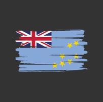 coups de pinceau du drapeau tuvalu vecteur
