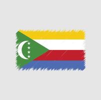 coup de pinceau du drapeau des comores. drapeau national vecteur