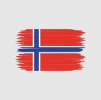 coup de pinceau du drapeau norvégien. drapeau national vecteur