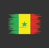 coup de pinceau du drapeau du sénégal. drapeau national vecteur