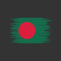 coup de pinceau du drapeau du bangladesh. drapeau national vecteur