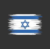 coup de pinceau du drapeau israélien. drapeau national vecteur