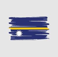 coups de pinceau du drapeau du nauru vecteur