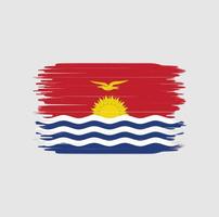 coup de pinceau du drapeau kiribati. drapeau national vecteur