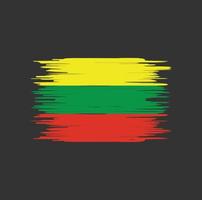 coup de pinceau du drapeau de la lituanie. drapeau national vecteur